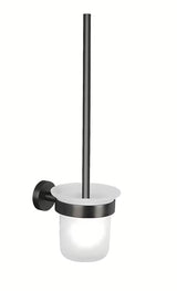 Tesa ČETKA za Wc u brušenom hard graphite s montažom bez bušenja Power.Kit i matiranom staklenom posudicom