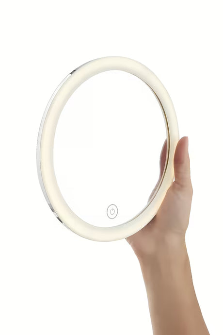 Kromirano LED kozmetičko ogledalo Tesa Visioon s okretnim krakom i 5x povećanjem