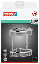 Kromirani kutni žičani košarica Tesa Aluxx do tuševi s montažom bez bušenja tesa Power.Kit.