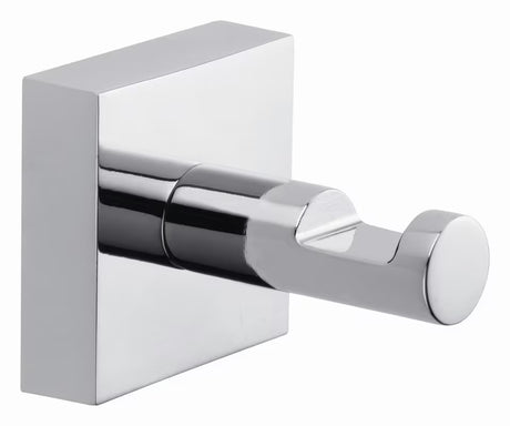 Kromirani samoljepljivi kukica Tesa Ekkro kvadratnog dizajna pro za vješanje ručnika bez bušenja.