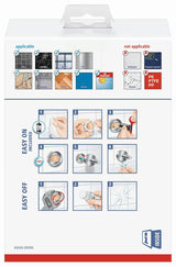 Kromirani zidni dozator sapuna Tesa Elegaant s posudom od mat stakla i upravljanjem jednom rukom.