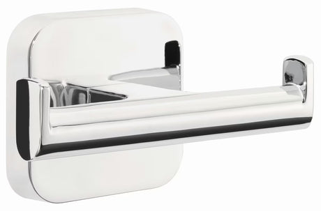 Dvostruki zidni kukica Tesa Elegaant u sjajnom kromu pro za vješanje ručnika i ogrtača bez bušenja.