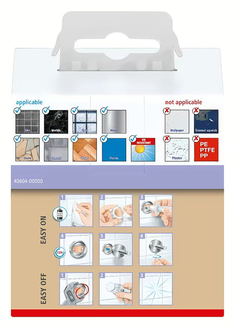 Brončani kukica za ručnik Tesa s ljepljivom montažom tesa Power.Kit bez bušenja