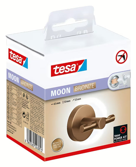 Brončani kukica za ogrtač Tesa s montažom bez bušenja pomoću tehnologije tesa Power.Kit