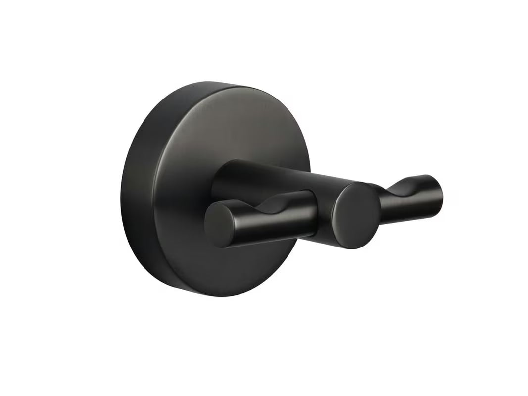 Metalni kukica za ogrtač Tesa u brušenoj izvedbi hard graphite s ljepljenjem bez bušenja