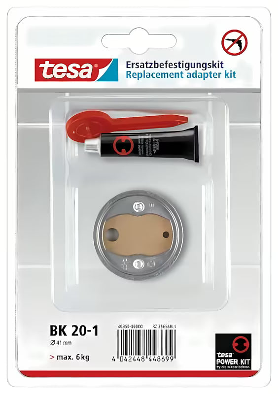 Tesa Hukk montažni set s adapterom BK20 i ljepilom tesa Power.Kit pro montaža bez bušenja