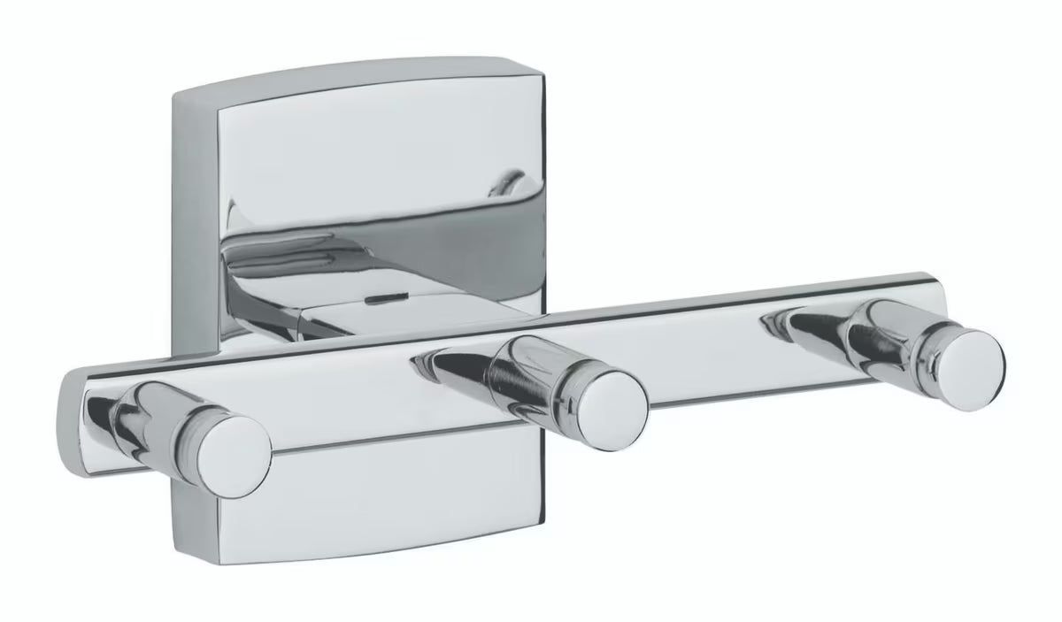 Samoljepljivi kukica Tesa Klaam u sjajnom kromu pro vješanje ručnika bez bušenja