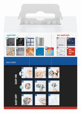 Kromirani kupaonski kukica Tesa Klaam kvadratnog dizajna, montaža bez bušenja pomoću tesa Power.Kit