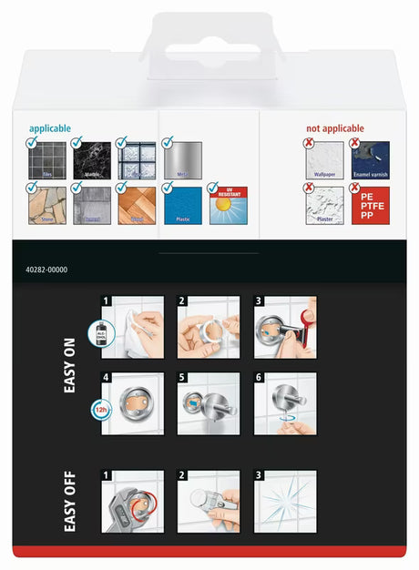 Kromirani držač sapuna Tesa Loxx sa satenskom staklenom posudicom pro montaža bez bušenja