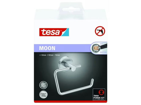 Samoljepljivi držač toaletnog papira Tesa Moon od brušenog čelika, okruglog dizajna