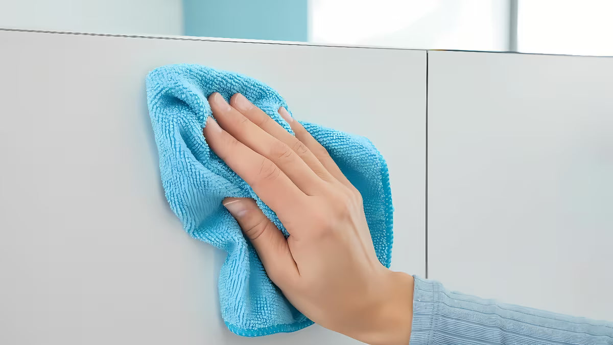 Zidni kukica Tesa Moon od brušenog čelika pro za ručnike i ogrtače, s montažom bez bušenja