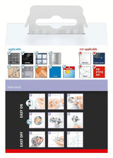 Mat crni kupaonski kukica Tesa Moon Black s ljepljivom montažom bez bušenja