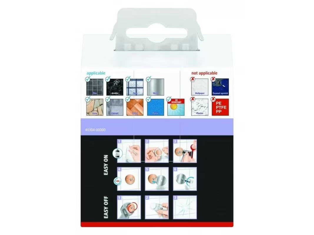 Zidni kukica Tesa Moon od brušenog čelika pro za ručnike i ogrtače, s montažom bez bušenja