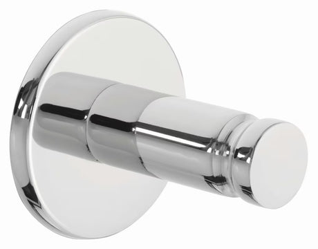 Kromirani kukica Tesa powerbutton pro montaža bez bušenja na glatke površine u kupaonici i kuhinji.