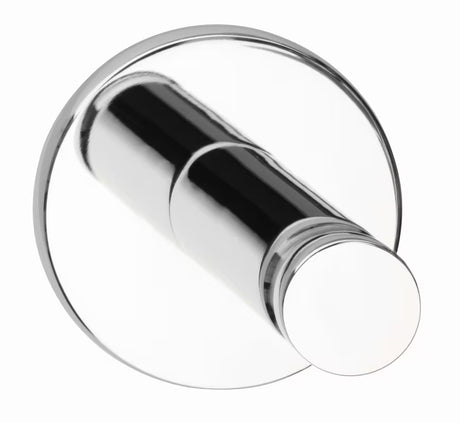 Kromirani kukica Tesa powerbutton pro montaža bez bušenja na glatke površine u kupaonici i kuhinji.