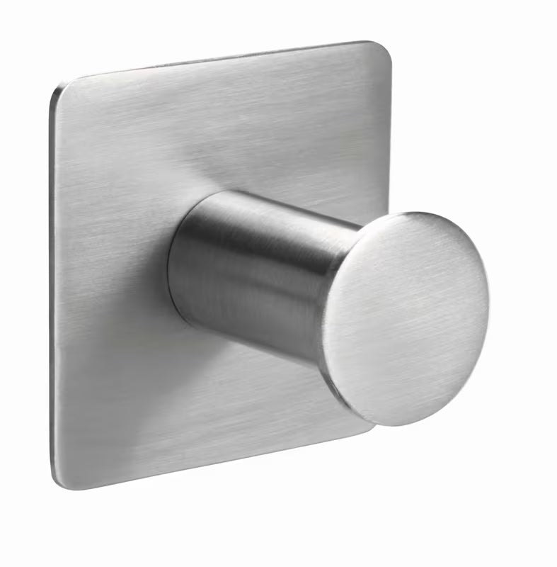 Kukica Tesa powerbutton Classic od brušenog nehrđajućeg čelika pro montaža bez bušenja.