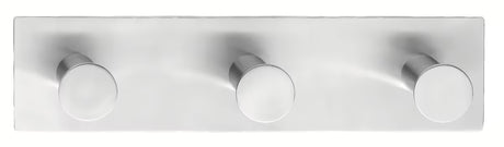 Trostruka Kukica tesa powerbutton od brušenog nehrđajućeg čelika pro montaža na zid bez bušenja