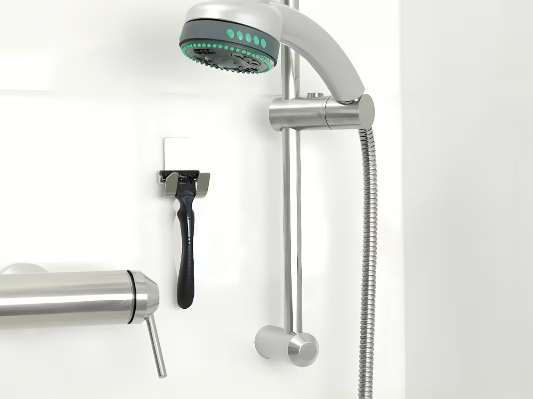 Tesa Powerstrips vodootporni nehrđajući dvostruka kuka pro za vješanje brijača bez bušenja.