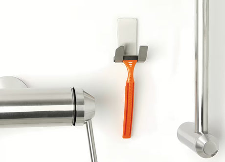 Vodootporni inox dvostruka kuka tesa Powerstrips Waterproof pro za vješanje dodataka u tušu