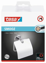 Sjajni kromirani držač toaletnog papira Tesa Smooz s montažom Power.Kit bez bušenja