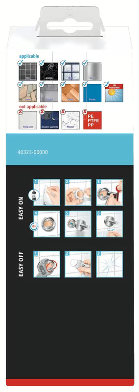 Kromirani dozator sapuna Tesa Smooz sa satiniranim staklom i montažom bez bušenja Power.Kit.