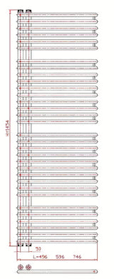 Kombinirani kupaonski radijator Thermal Trend Henrik u antracit boji, 145x60 cm.