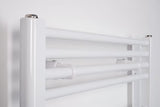 Bijeli kombinirani cijevni radijator Thermal Trend KD 132x45 cm, prikladan za kupaonicu