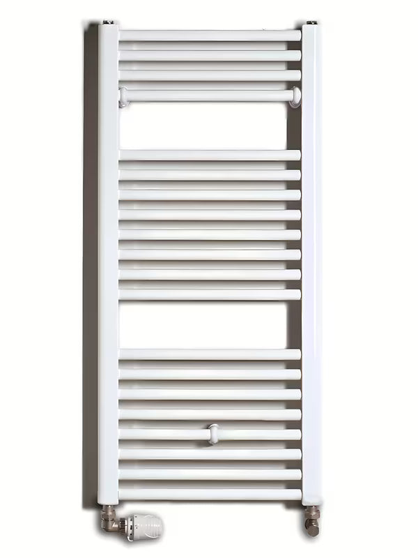 Bijeli kombinirani cijevni radijator Thermal Trend KD dimenzija 45x96 cm.