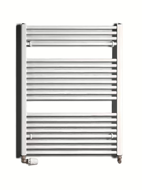 Bijeli kombinirani cijevni radijator Thermal Trend KD 96x75 cm za kupaonicu