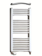 Bijeli kombinirani cijevni radijator Thermal Trend KDO 45x98 cm za kupaonicu.