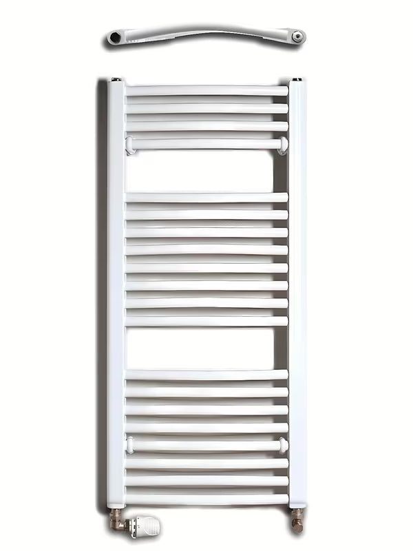 Bijeli kombinirani cijevni radijator Thermal Trend KDO 45x98 cm za kupaonicu.