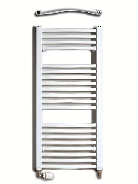 Bijeli kombinirani cijevni radijator Thermal Trend KDO 45x98 cm za kupaonicu.