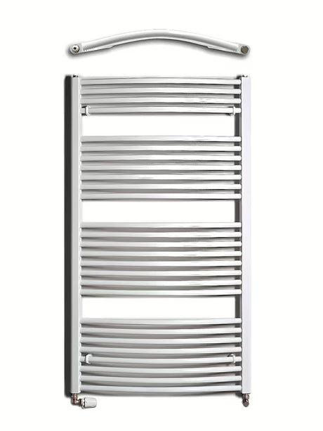 Bijeli kombinirani cijevni radijator Thermal Trend KDO 132x75 cm pro za kupaonicu ili hodnik.