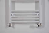 Bijeli kombinirani cijevni radijator Thermal Trend KDO 132x75 cm pro za kupaonicu ili hodnik.
