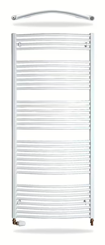 Bijeli kombinirani cijevni radijator Thermal Trend Kdo 75x168 cm za kupaonicu
