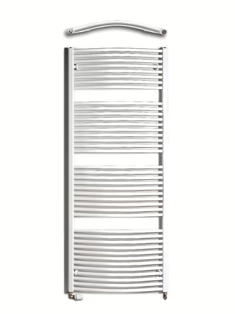 Bijeli kombinirani cijevni radijator Thermal Trend KDO dimenzija 75x185 cm, prikladan za kupaonicu.