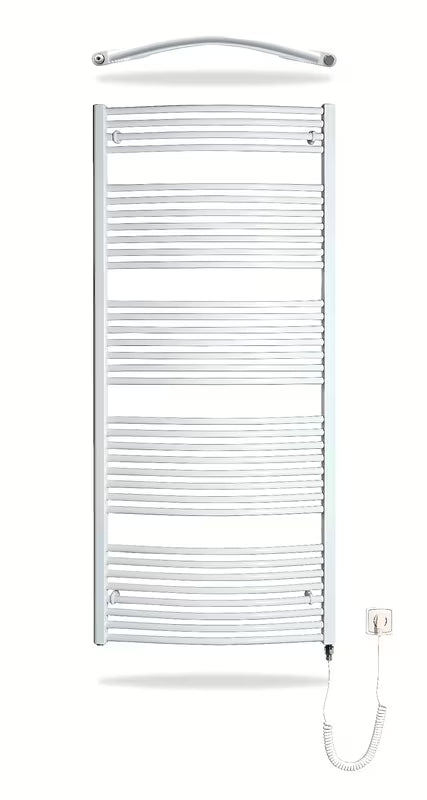 Bijeli električni cijevni radijator Thermal Trend KDOE 750x1680 mm s grijaćim štapom 700 W