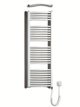 Bijeli električni cijevni radijator Thermal Trend KDOE 450x1320 mm za kupaonicu.