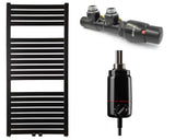 Kombinirani radijator Thermal Trend KH 45x97 cm u crnoj mat boji sa središnjim priključkom