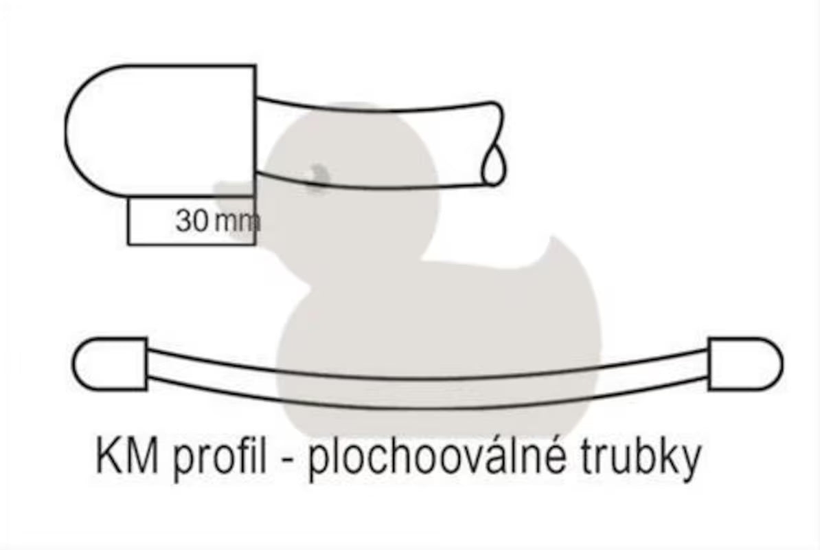 Bijeli kombinirani cijevni radijator Thermal Trend KM dimenzija 75x123,3 cm.