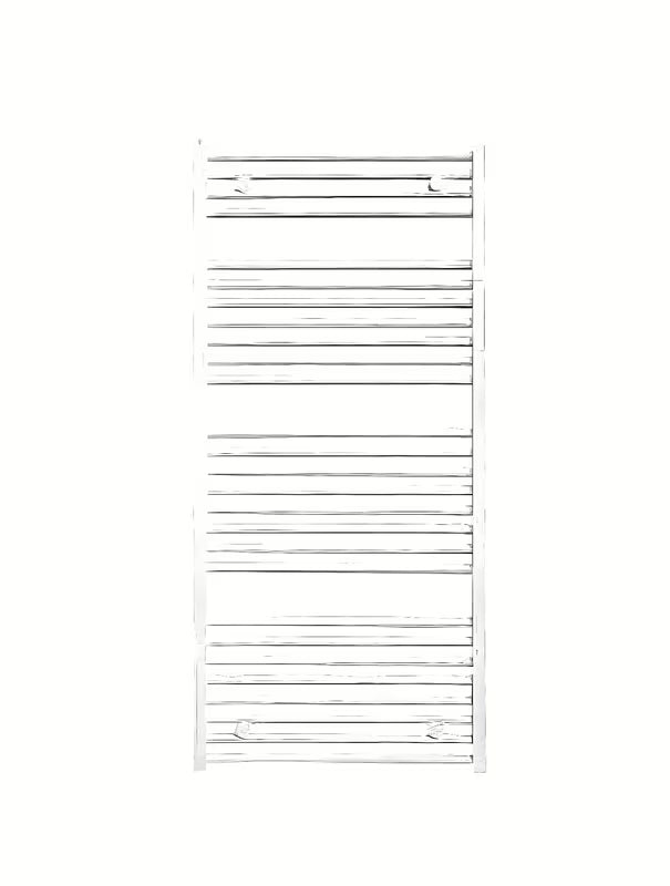 Bijeli kombinirani cijevni radijator Thermal Trend Km dimenzija 123,3x90 cm.