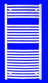 Bijeli kombinirani cijevni radijator Thermal Trend KM 123,3x45 cm za kupaonicu.