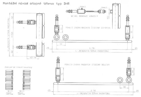Kombinirani kupaonski radijator Thermal Trend Oliver 151x60 cm u antracit boji