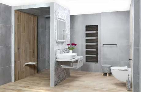 Kombinirani kupaonski radijator Thermal Trend Oliver 60x93 cm u antracit boji