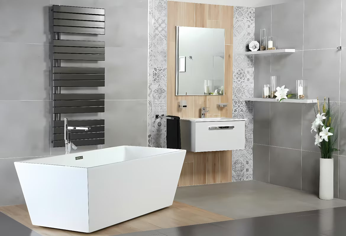 Kombinirani kupaonski radijator Thermal Trend Oliver 151x60 cm u antracit boji