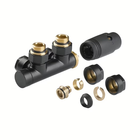 Thermal Trend termostatska set ventila pro za srednji priključak radijatora u mat crnoj boji