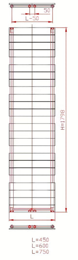 Kombinirani radijator Thermal Trend Viktor 179x60 cm u antracit boji pro za grijanje i sušenje ručnika.