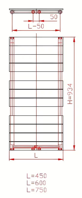 Antracitni kombinirani radijator Thermal Trend Viktor 93x60 cm prikladan za kupaonicu i sušenje ručnika.