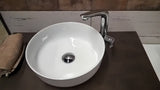Bijeli umivaonik na ploču SIKO Triomini Slim od tanke keramike 38,5x38,5 cm bez preljeva