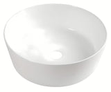 Bílé umyvadlo na desku Triomini Slim 40x40 cm z tenké keramiky s jemně zvlněnými okraji